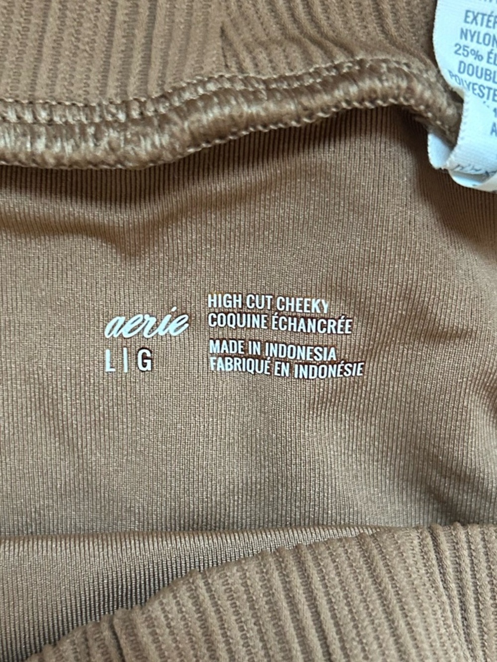 Aerie Women’s Two-Piece Ribbed Bathing Suit in Brown - Picture 8 of 9